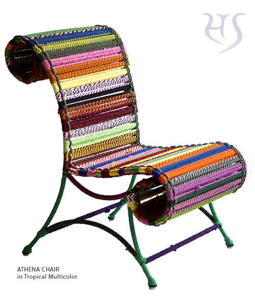 Athena Chair in Tropical Multicolor by Sahil & Sarthak